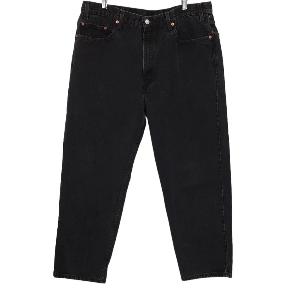Levis 550 Jeans Mens 40x30 Black Denim Relaxed Fit 100% Cotton Vintage‎ 1999
